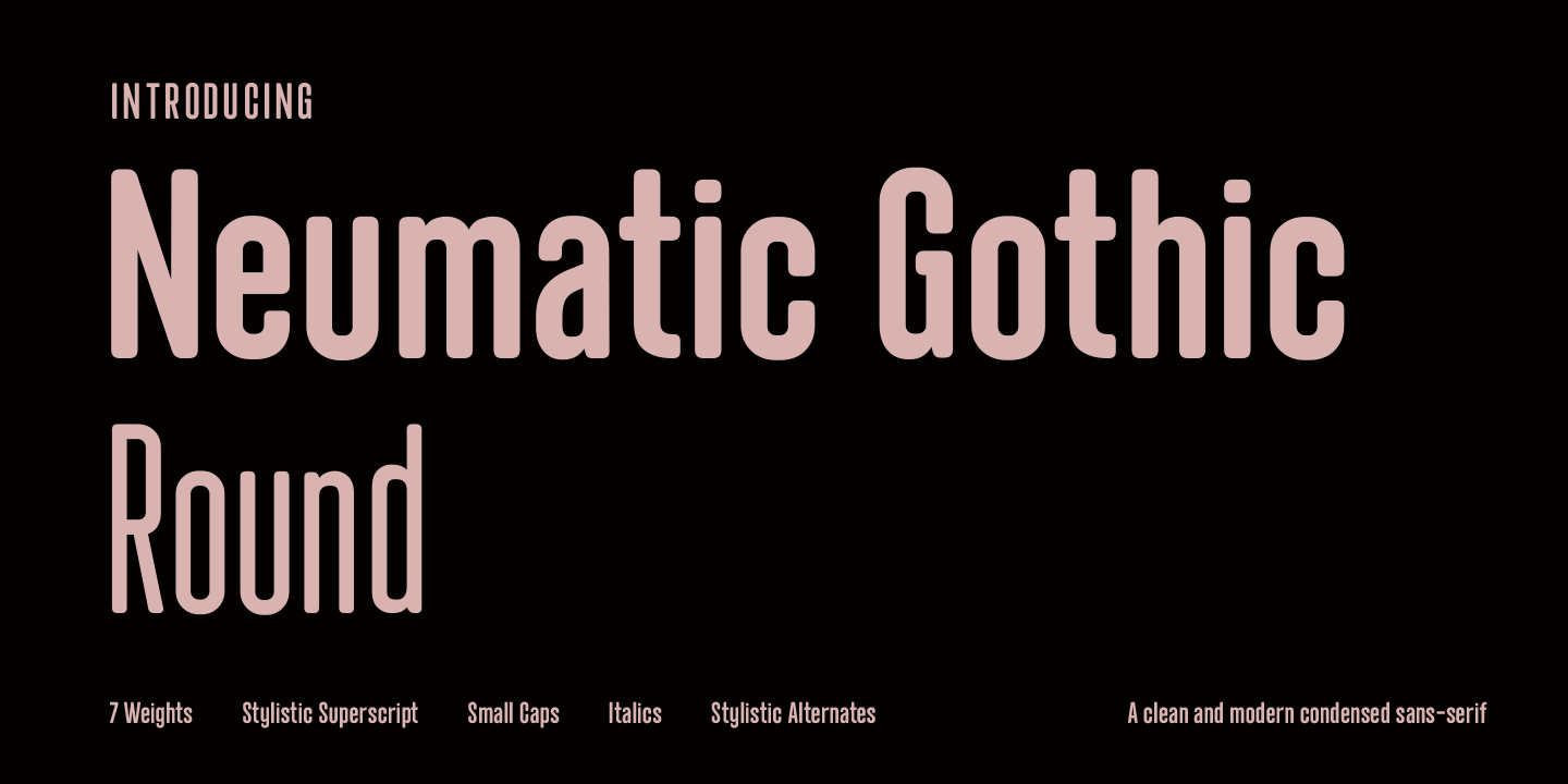 Шрифт Neumatic Gothic Round